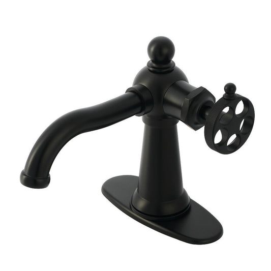 Wendell Single-Hole Bathroom Faucet in Matte Black