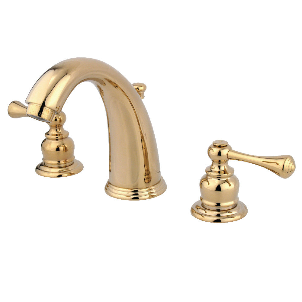 Vintage Widespread Bathroom Faucet in Polished Brass