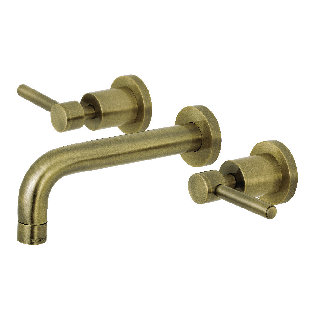 Concord Wall-Mount Bathroom Faucet in Antique Brass