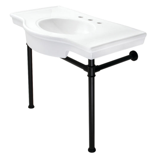 Templeton 37.38 Inch Console Sink in White
