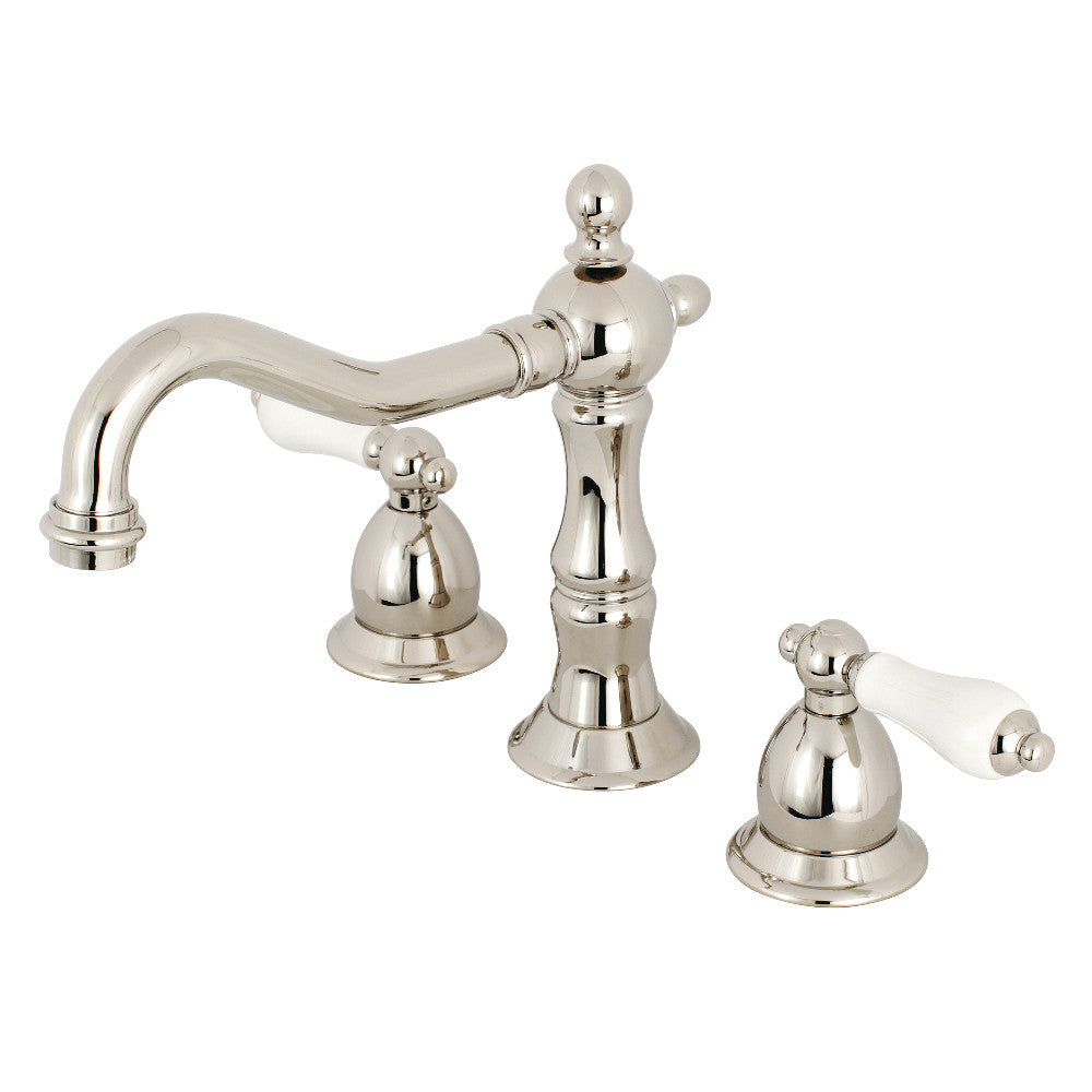 Heritage Widespread Bathroom Faucet in Polished Nickel