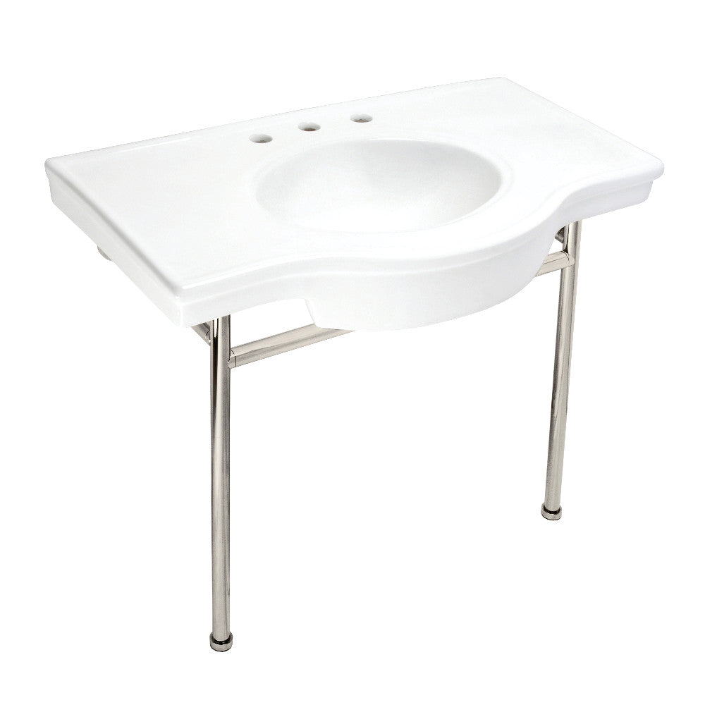 Manchester 37.38 Inch Console Sink in White