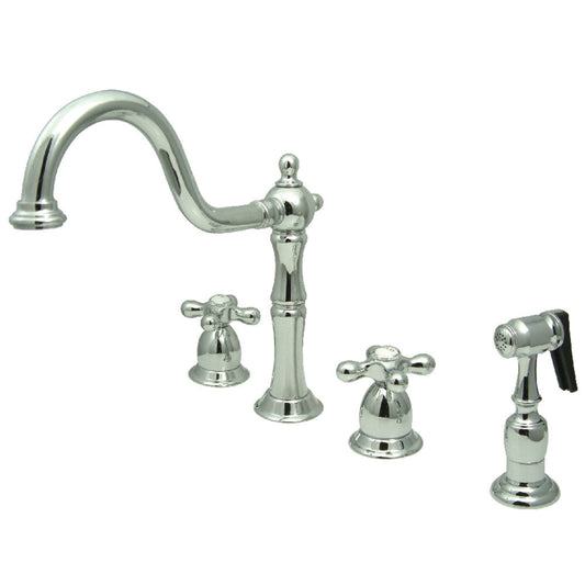 Heritage Widespread Kitchen Faucet in Polished Chrome