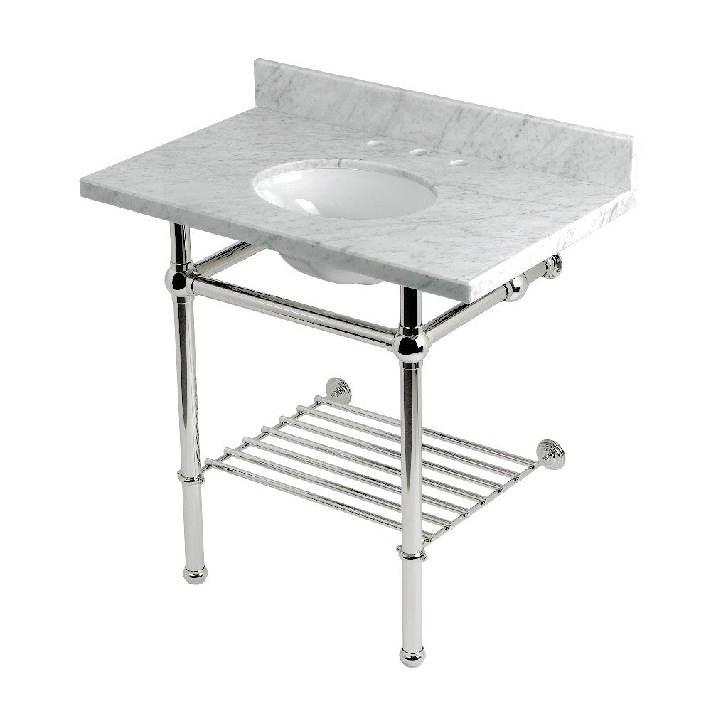 Templeton 36 Inch Console Sink in Carrara Marble