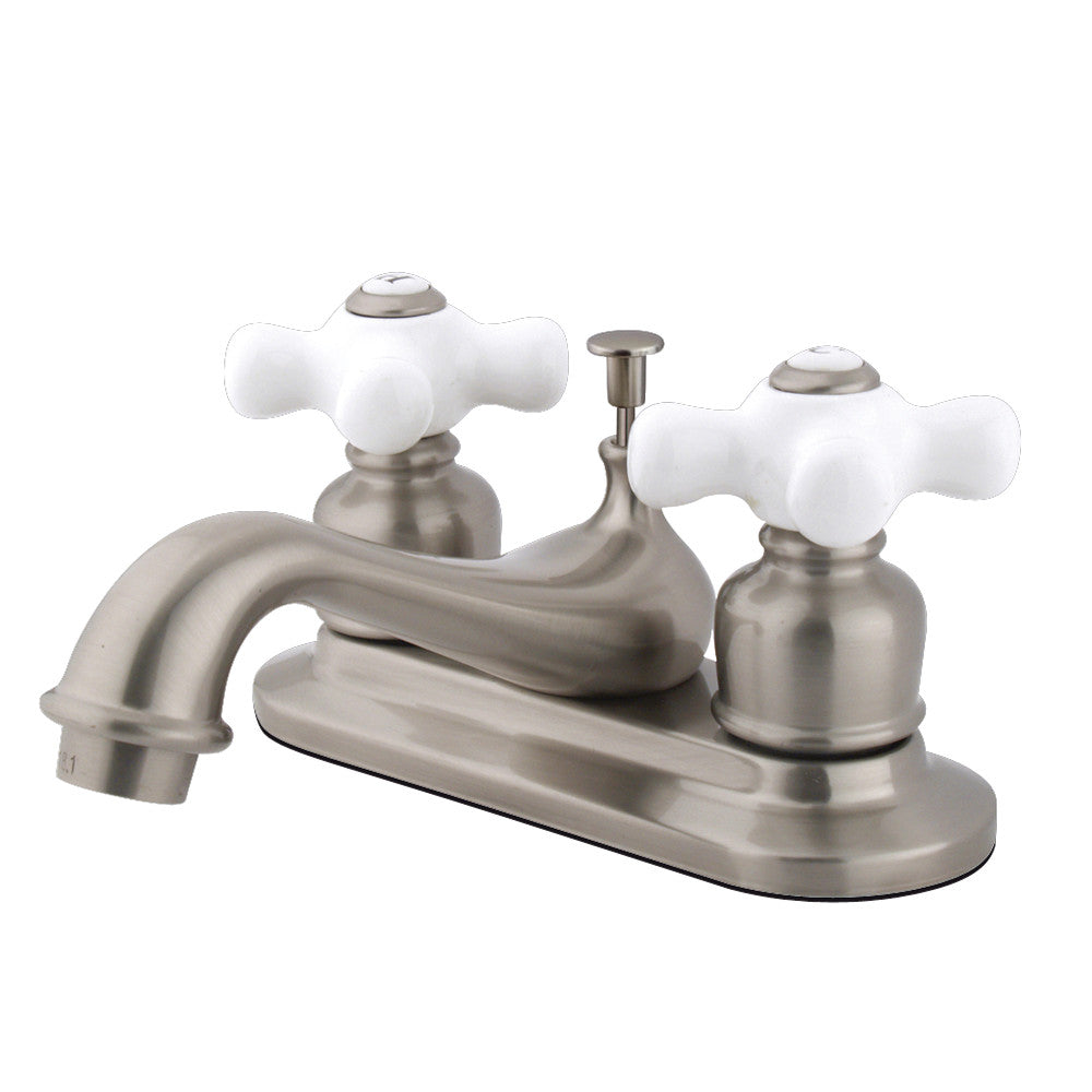 Restoration 4 Inch Centerset Bathroom Faucet in Brushed Nickel
