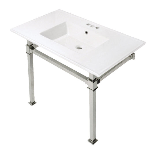 Monarch 37.38 Inch Console Sink in White