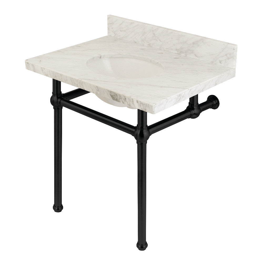 Templeton 30 Inch Console Sink in Carrara Marble