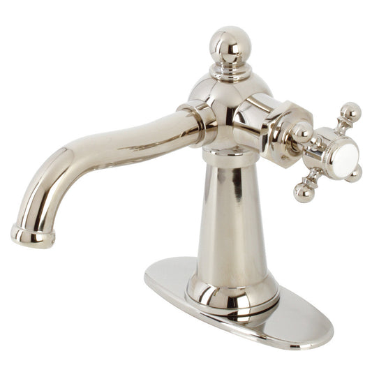 Nautical Single-Hole Bathroom Faucet in Polished Nickel