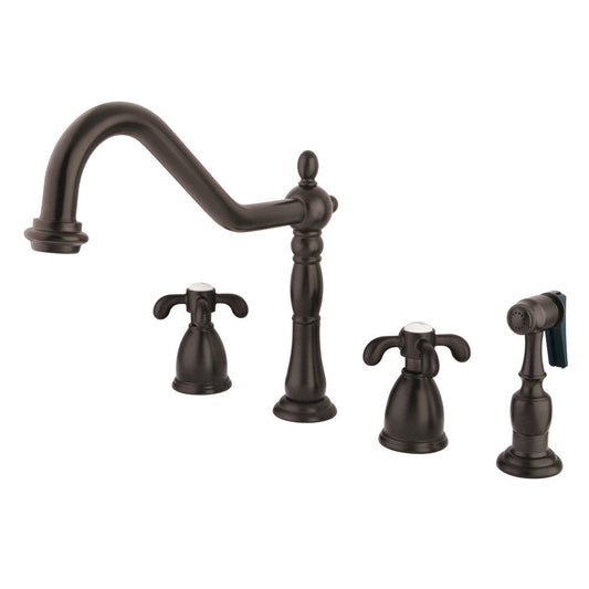 French Country Widespread Kitchen Faucet in Oil Rubbed Bronze