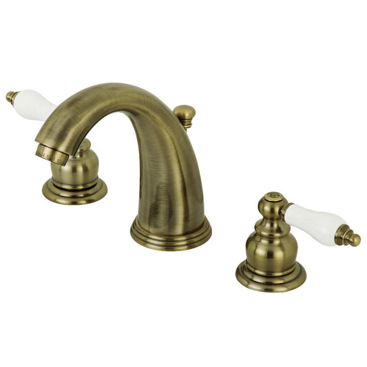 Victorian Widespread Bathroom Faucet in Antique Brass