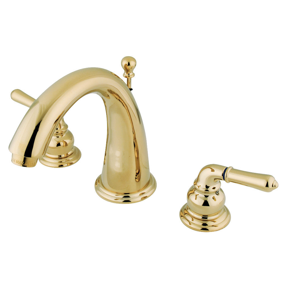 Naples Widespread Bathroom Faucet in Polished Brass