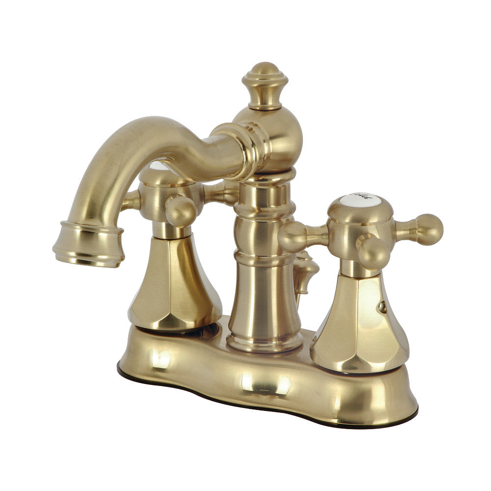 Metropolitan 4 Inch Centerset Bathroom Faucet in Brushed Brass