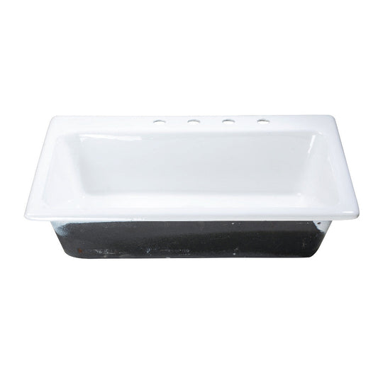 Towne 33 Inch Drop-In Kitchen Sink in White