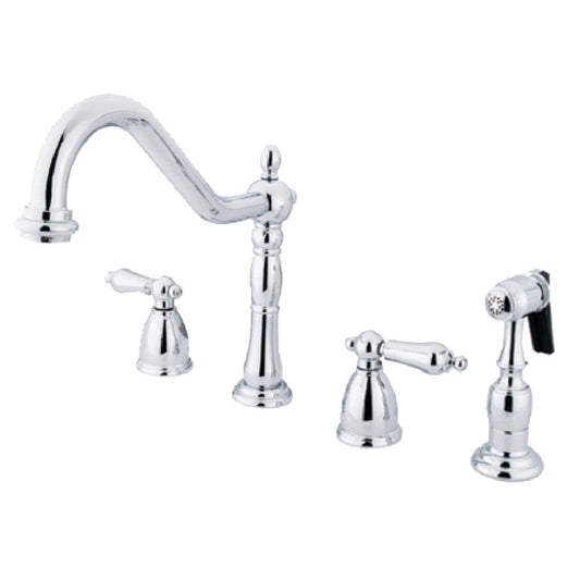 Heritage Widespread Kitchen Faucet in Polished Chrome