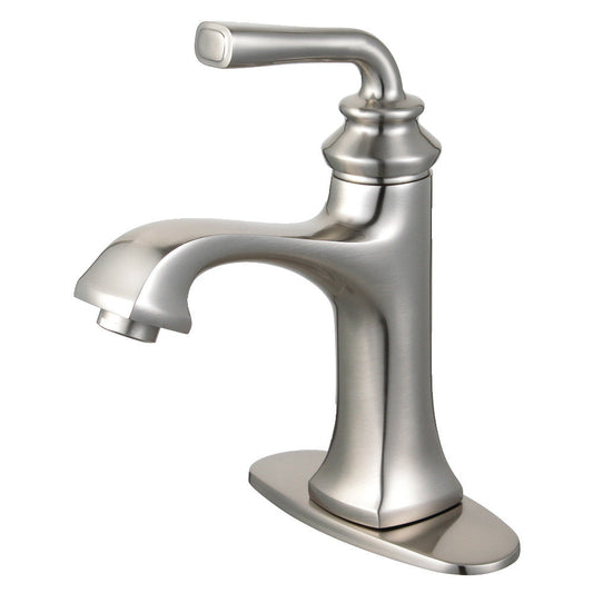 Restoration Single-Hole Bathroom Faucet in Brushed Nickel