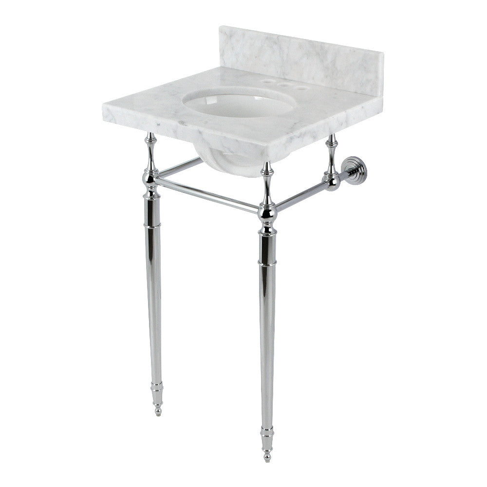 Edwardian 19 Inch Console Sink in Carrara Marble