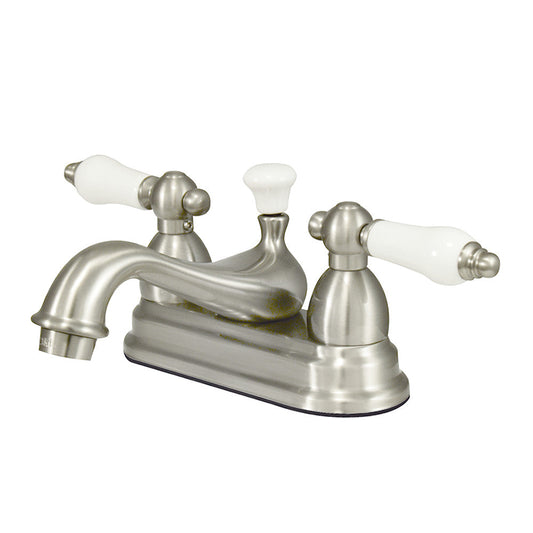 Restoration 4 Inch Centerset Bathroom Faucet in Brushed Nickel