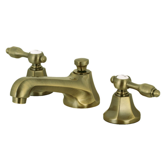 Tudor Widespread Bathroom Faucet in Antique Brass