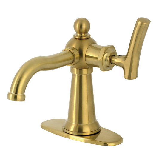 Hallerbos Single-Hole Bathroom Faucet in Brushed Brass