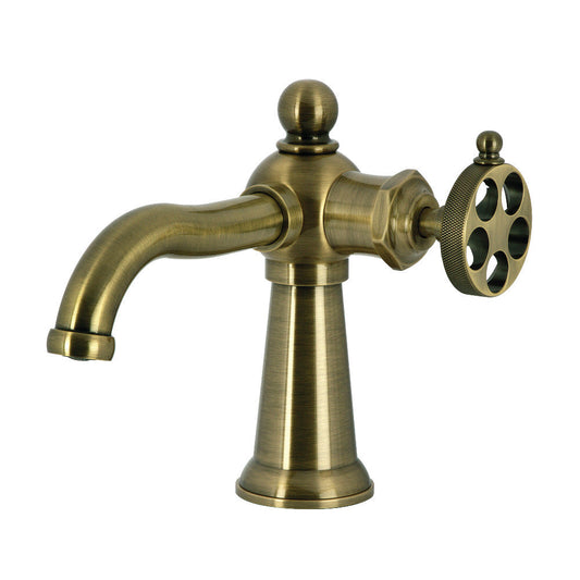 Wendell Single-Hole Bathroom Faucet in Antique Brass