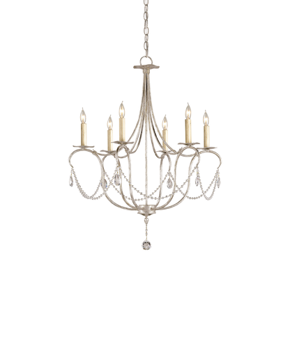 Crystal Lights Small Silver Chandelier