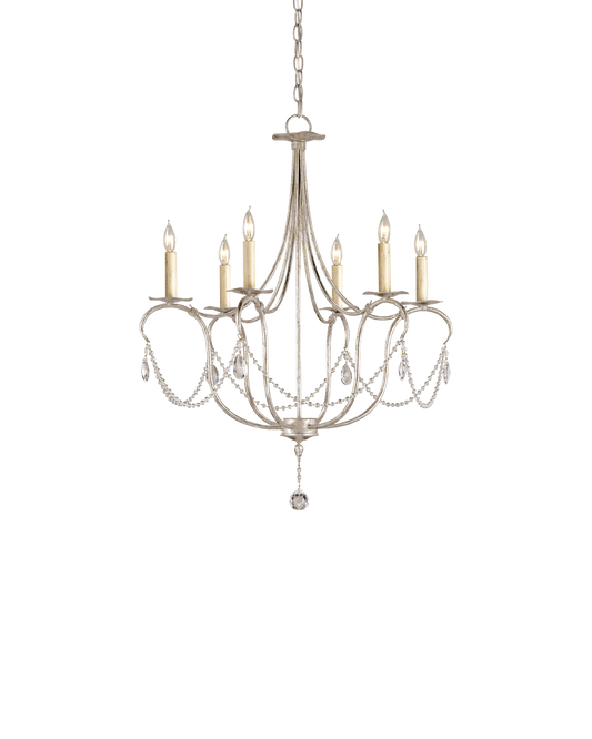 Crystal Lights Small Silver Chandelier