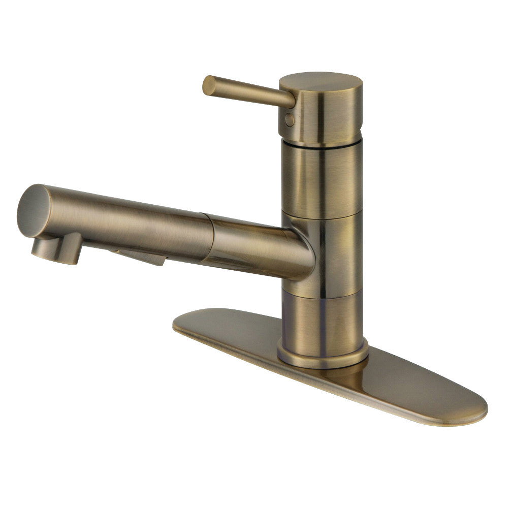 Concord Pull-Out Kitchen Faucet in Antique Brass