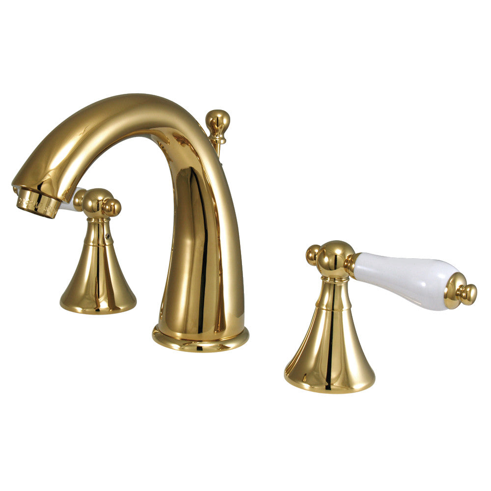 Naples Widespread Bathroom Faucet in Polished Brass