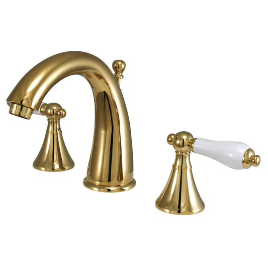 Naples Widespread Bathroom Faucet in Polished Brass