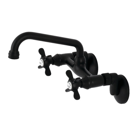 Essex Wall Mount Kitchen Faucet in Matte Black