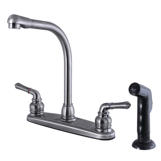 Americana Centerset Kitchen Faucet in Black Stainless