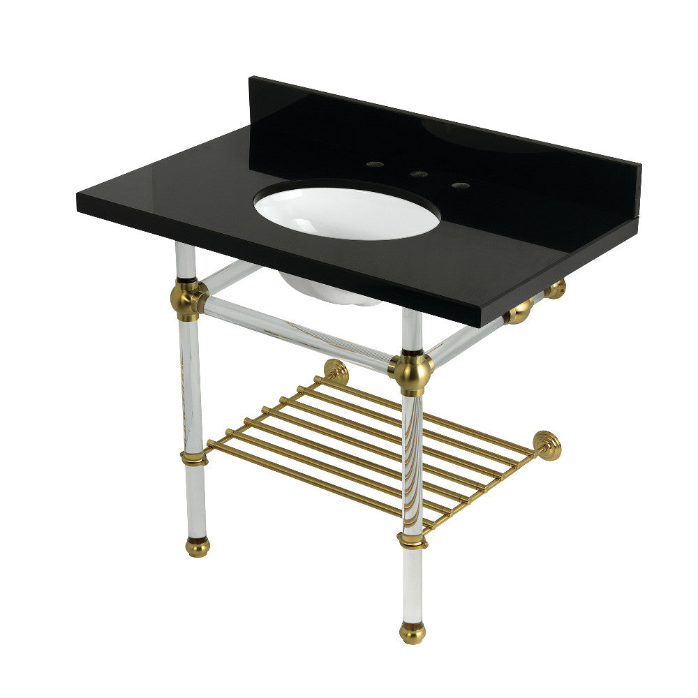 Templeton 36 Inch Console Sink in Brushed Brass