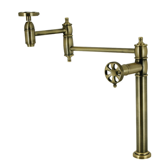 Belknap Pot Filler Faucet in Antique Brass