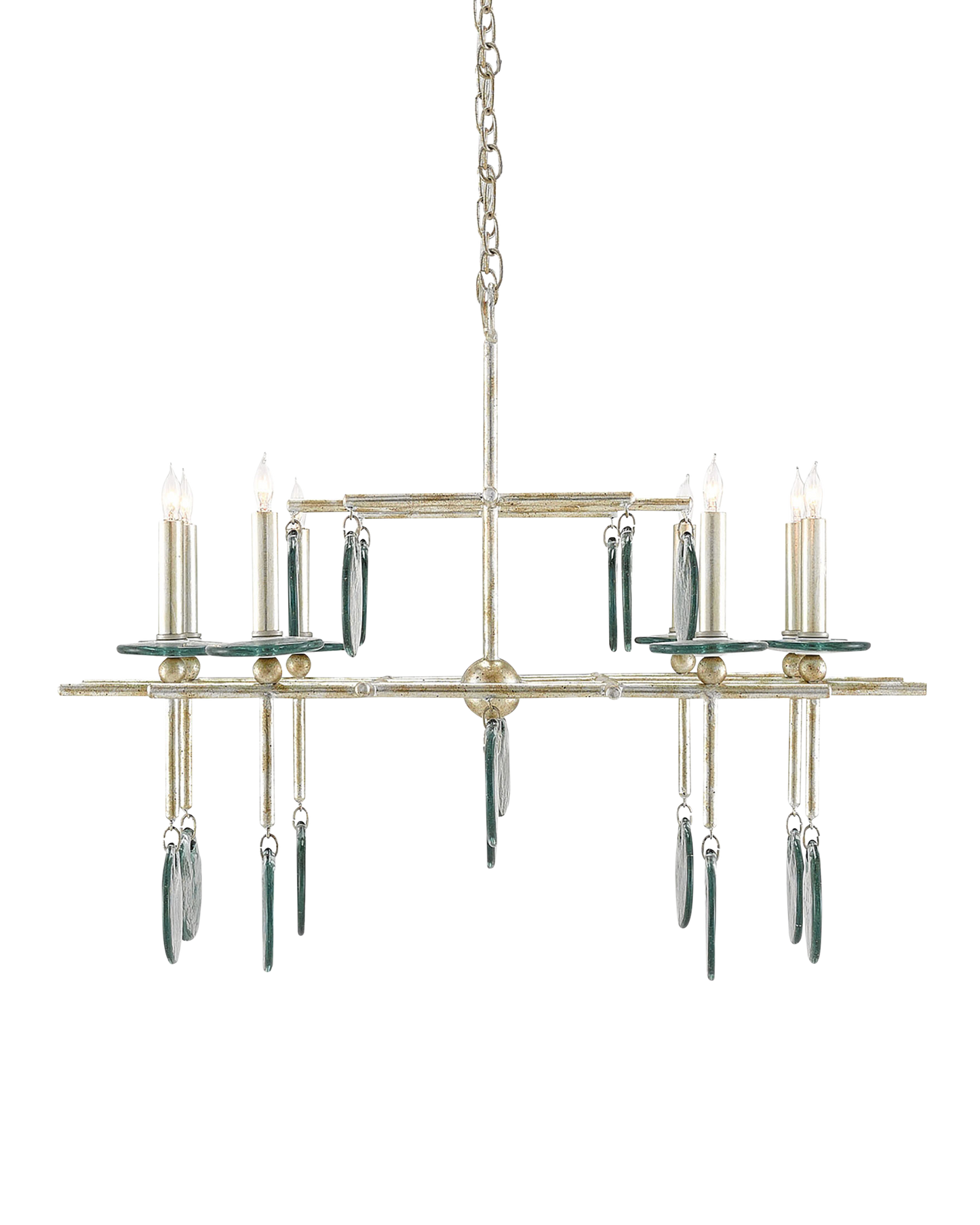 Sethos Silver Rectangular Chandelier