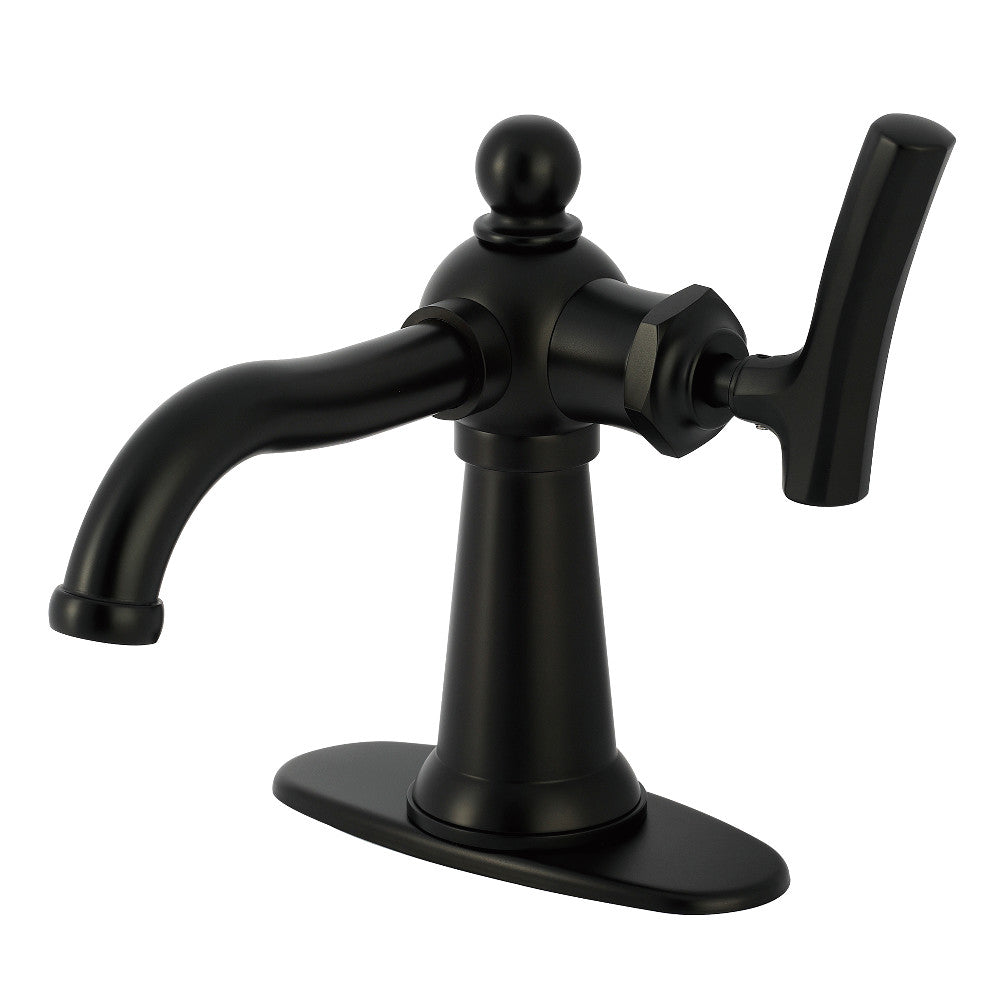 Hallerbos Single-Hole Bathroom Faucet in Matte Black