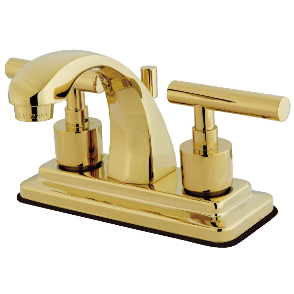 Manhattan 4 Inch Centerset Bathroom Faucet in Polished Brass