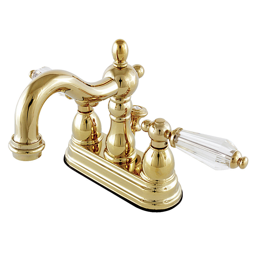 Wilshire 4 Inch Centerset Bathroom Faucet in Polished Brass