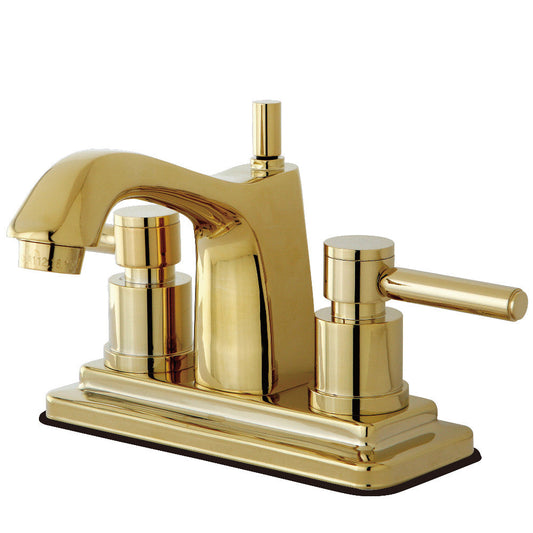 Concord 4 Inch Centerset Bathroom Faucet in Polished Brass