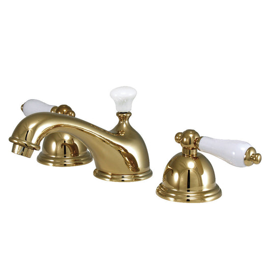 Restoration Widespread Bathroom Faucet in Polished Brass