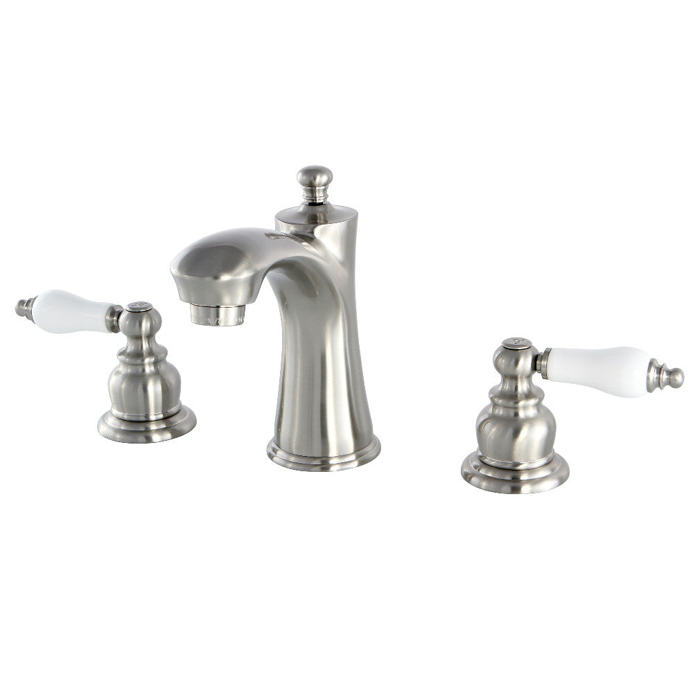 Victorian Widespread Bathroom Faucet in Brushed Nickel