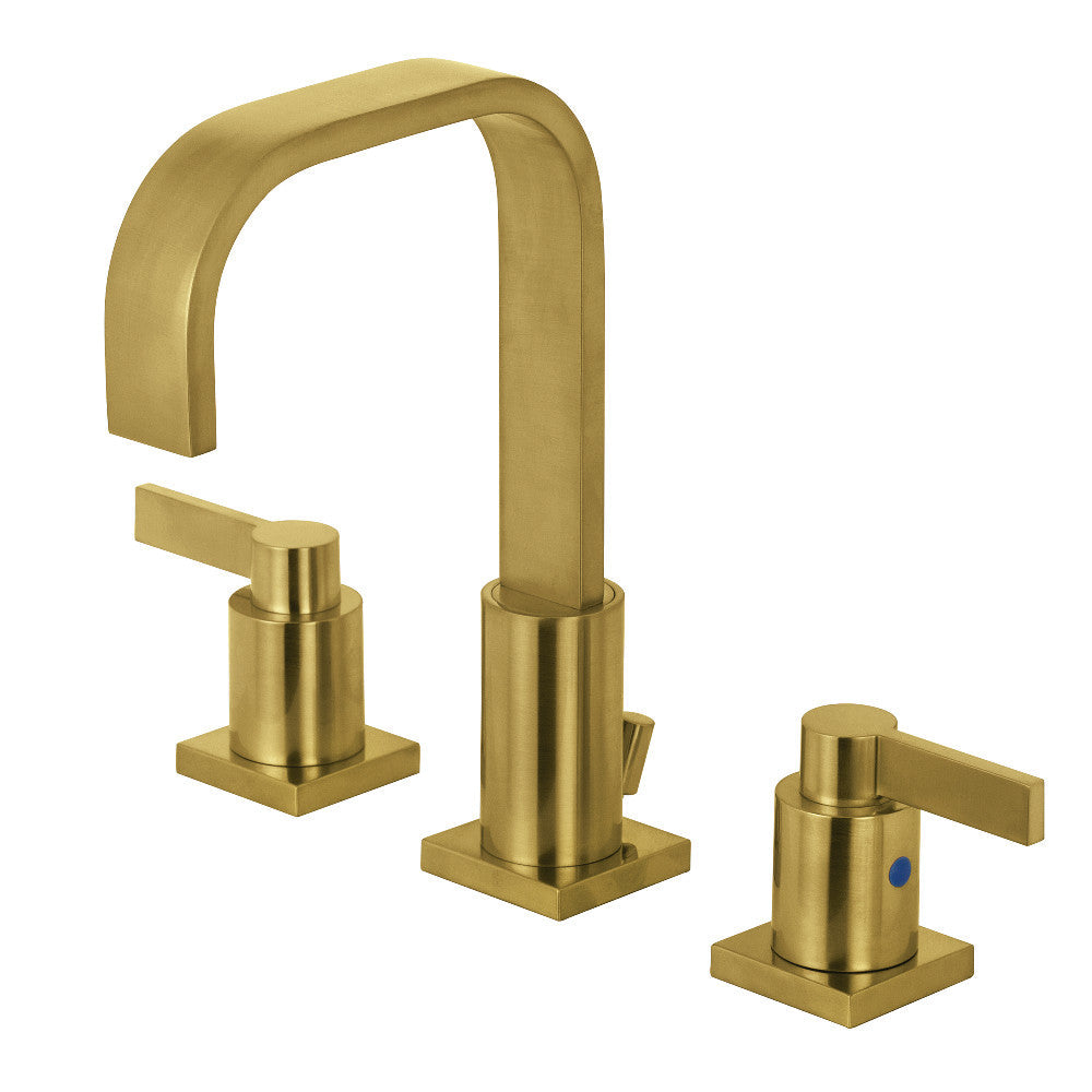 NuvoFusion Widespread Bathroom Faucet in Brushed Brass