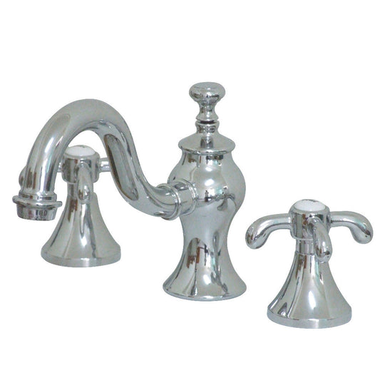 French Country Widespread Bathroom Faucet in Polished Chrome