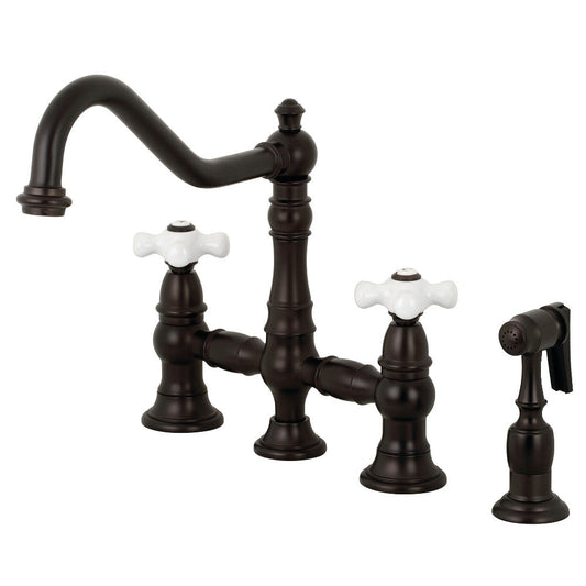 Restoration Bridge Kitchen Faucet in Oil Rubbed Bronze