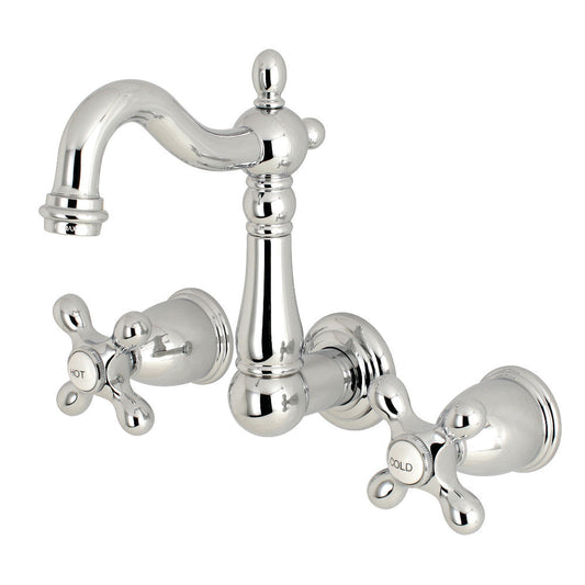 Heritage Wall-Mount Bathroom Faucet in Polished Chrome