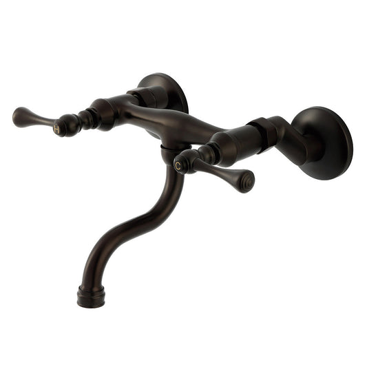 Kingston Wall-Mount Bathroom Faucet in Oil Rubbed Bronze