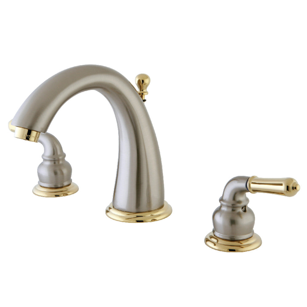 Naples Widespread Bathroom Faucet in Brushed Nickel/Polished Brass