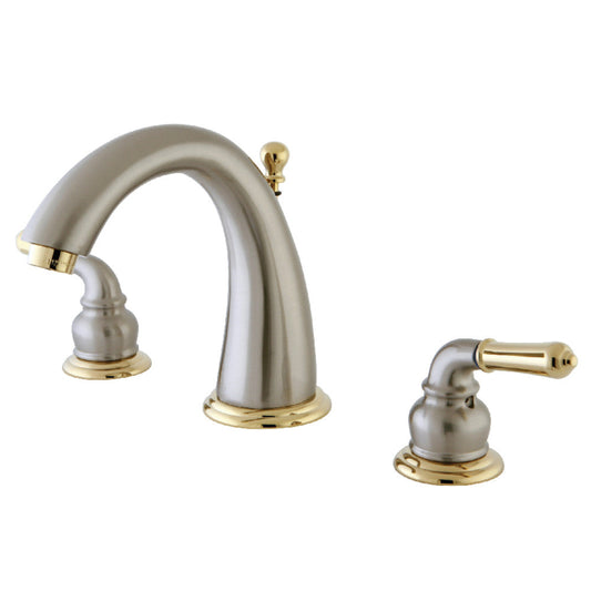 Naples Widespread Bathroom Faucet in Brushed Nickel/Polished Brass