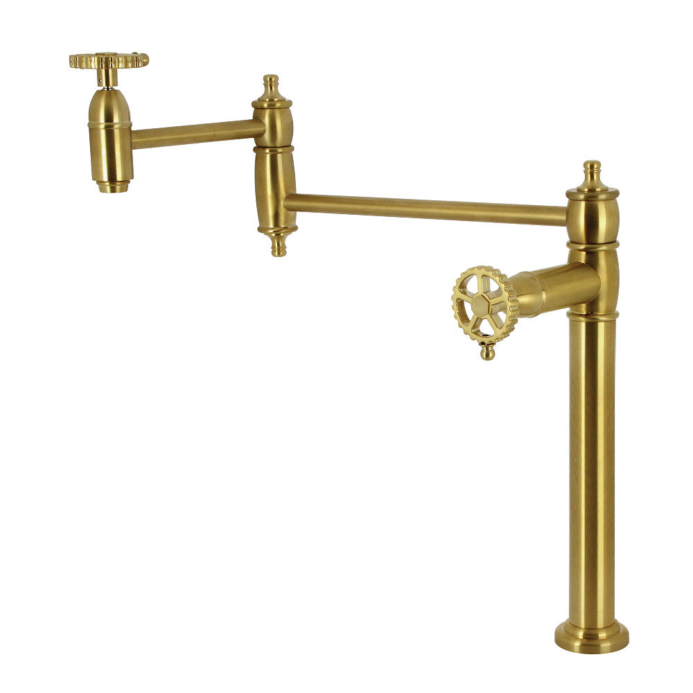 Fuller Pot Filler Faucet in Brushed Brass