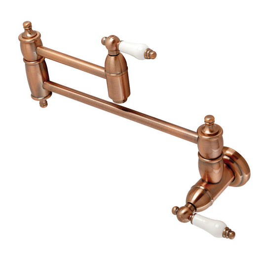 Restoration Pot Filler Faucet in Antique Copper