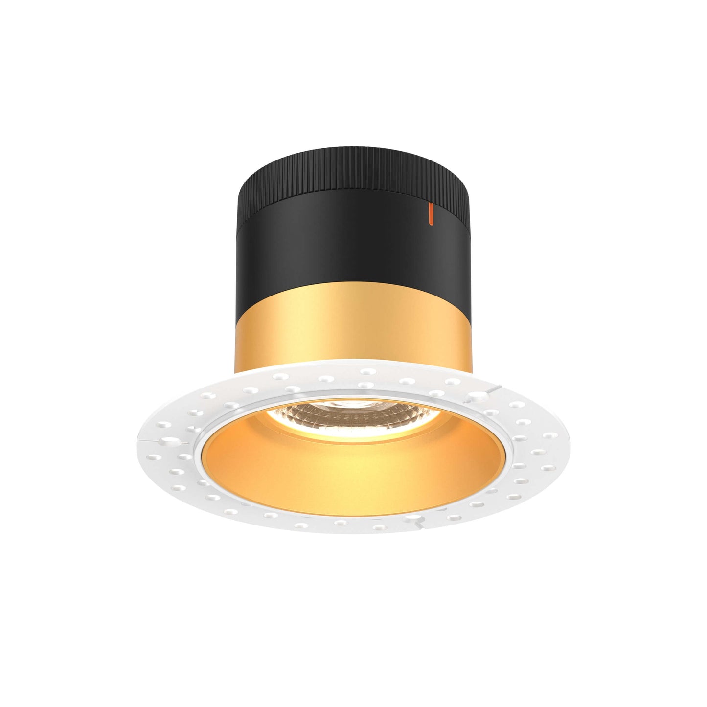 4in Modular Downlight, 5CCT, 35 degree Beam Angle, Regressed, Gold,Trimless